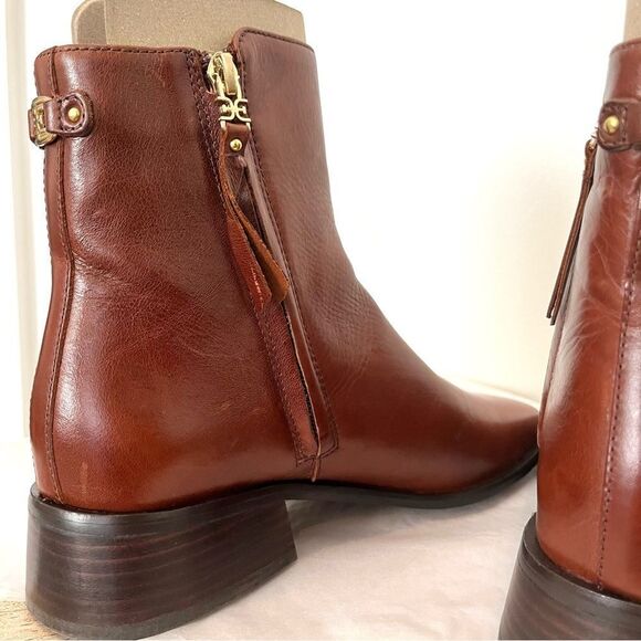 Sam Edelman Thatcher Square Toe Ankle Boots in Chocolate Brown, 7.5 NIB - Picture 15 of 16